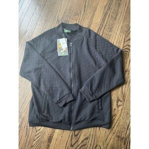 New With Tags Stillwater Men's Black Zipper Front Black Jacket 2XL